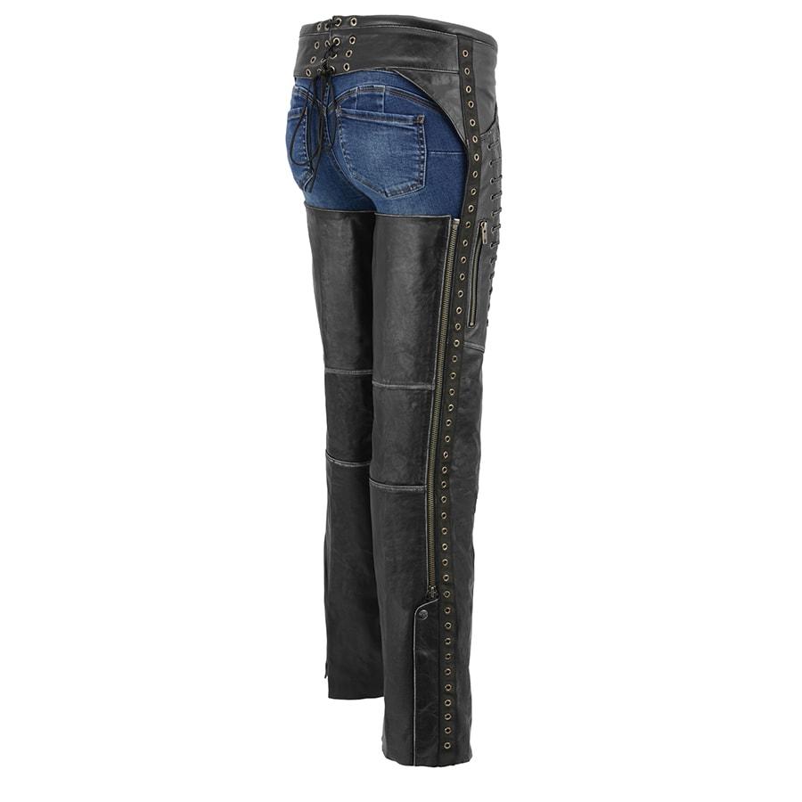 Ladies Lace and Grommet Chaps