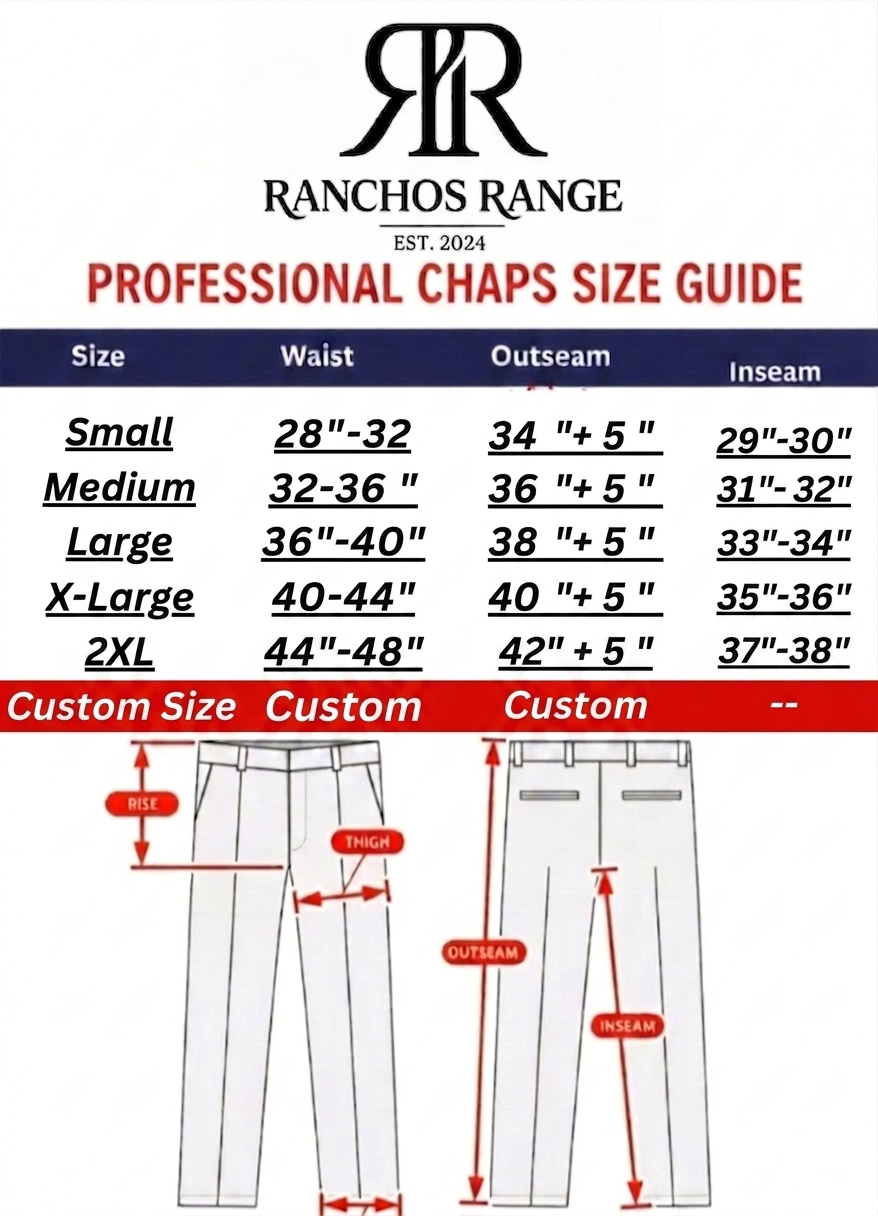 Bull Riding Chaps Leather Rodeo Rodeo Chaps with Tooled Yokes and Red/White Fringe